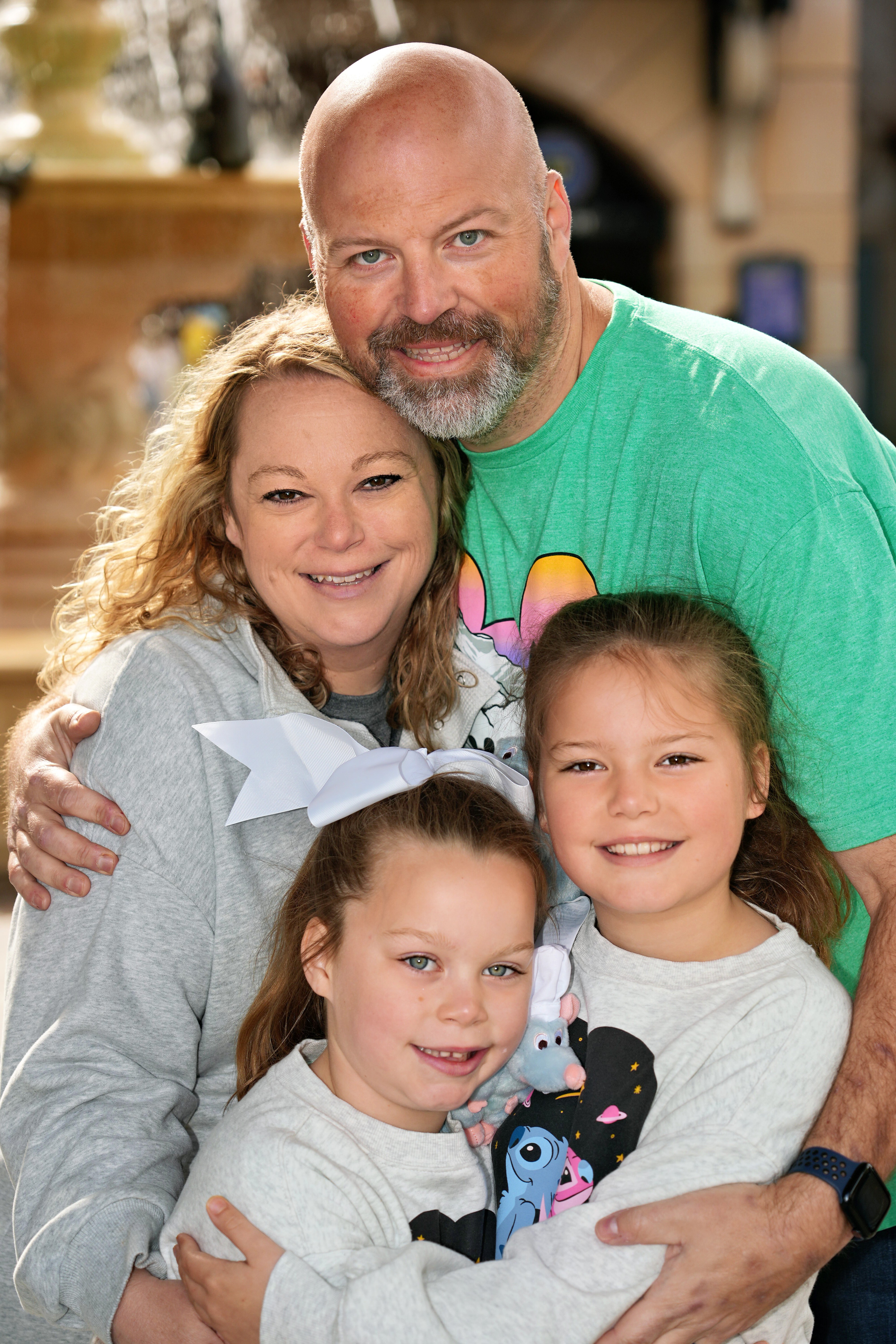 The Zoeverly family — Chris, Melissa, Zoey and Evie at Walt Disney World Epcot